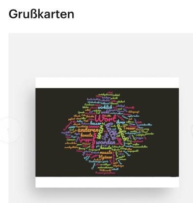 Wortwolken als Grußkarten